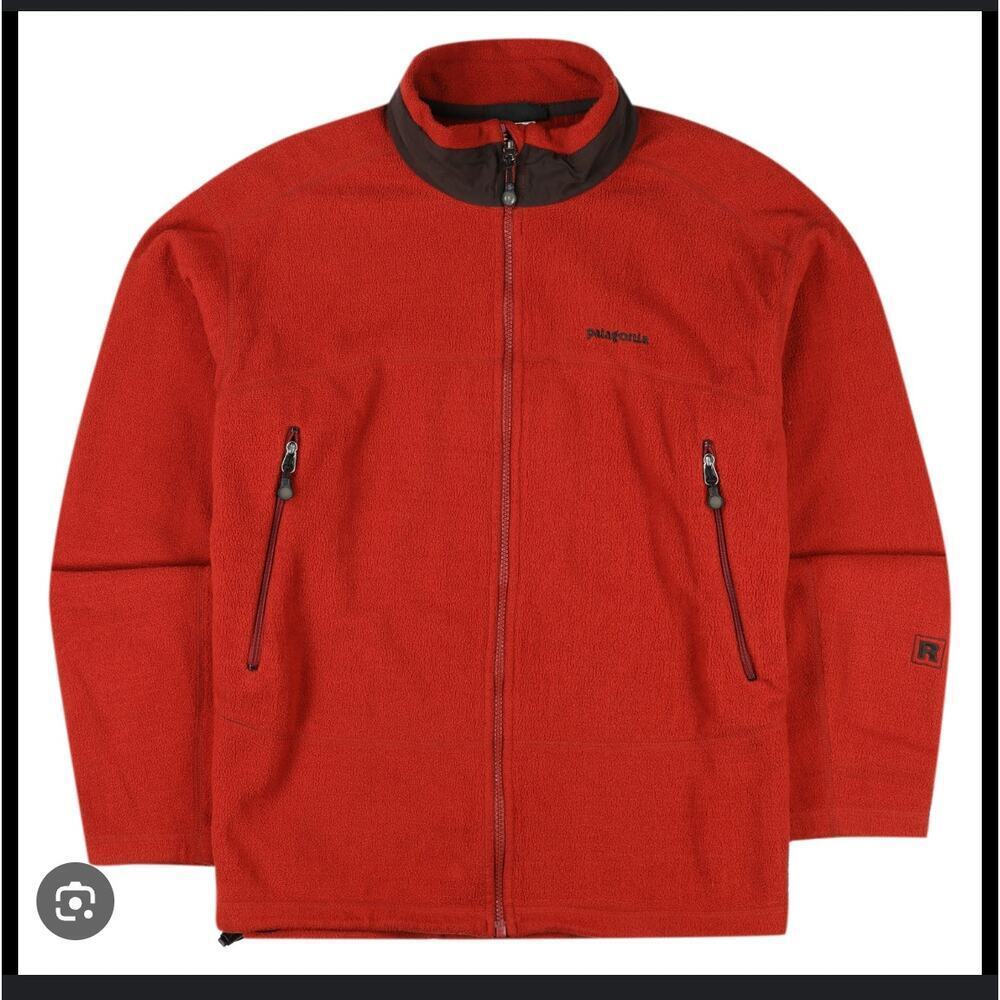 Patagonia Radiator Jacket Chili Red Orange Zip Up Fleece size M